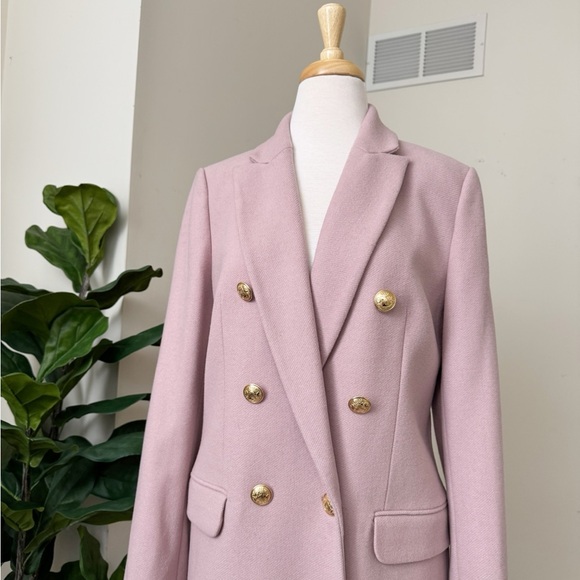 Women's Pink Wool Blend Coat - Picture 11 of 16